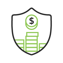 Icon representing guaranteed savings