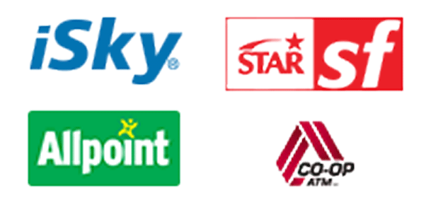 Surcharge free ATM Logos